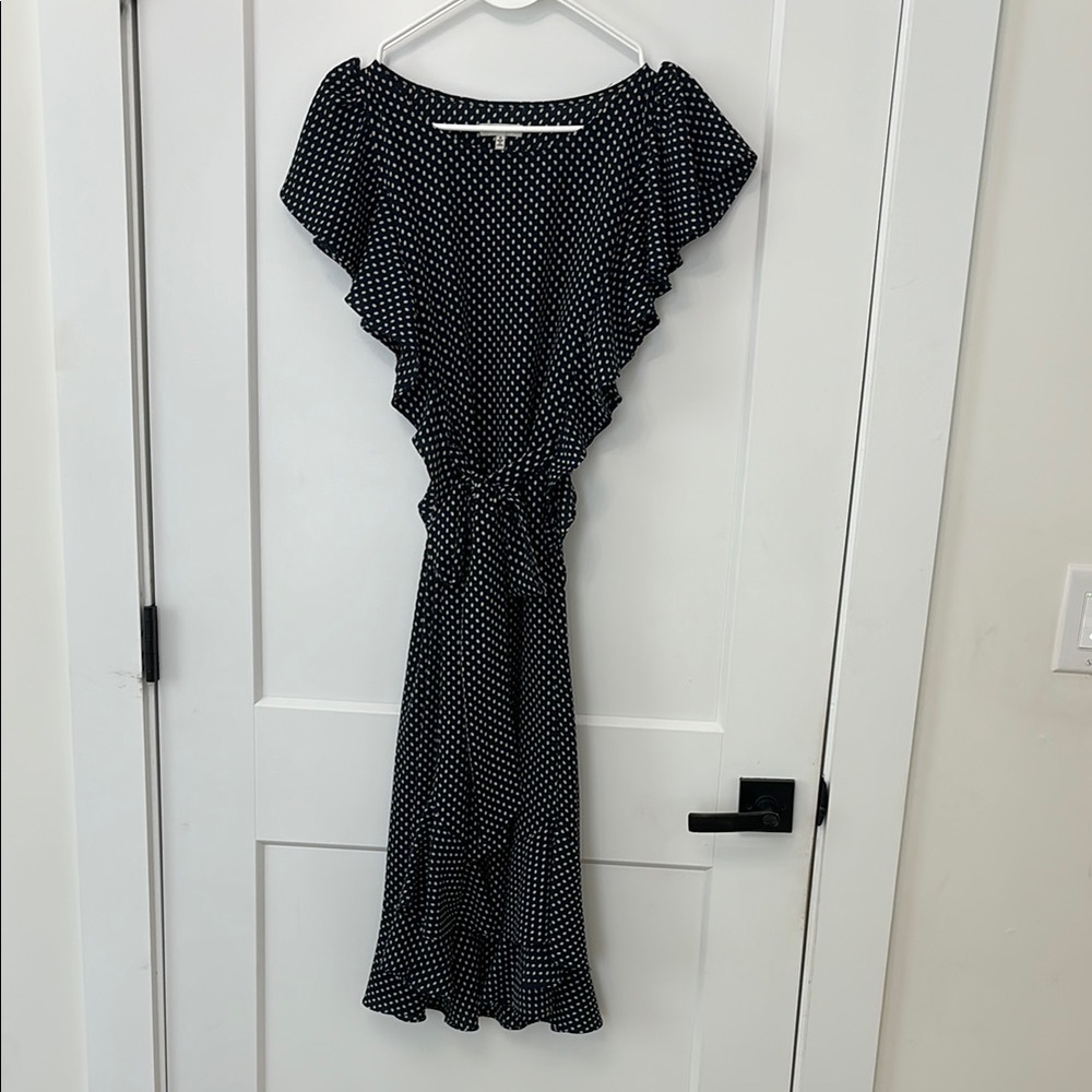 Elegant Black Polka Dot Dress